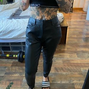 Free People vegan leather pants size 27!